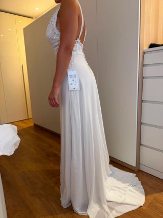 Vestido de Novia, blanco roto, Talla M-38