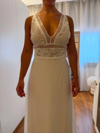 Vestido de Novia, blanco roto, Talla M-38