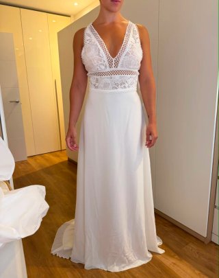 Vestido de Novia, blanco roto, Talla M-38