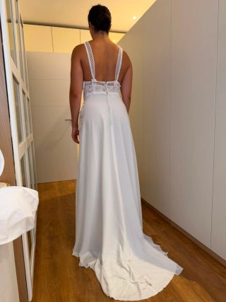 Vestido de Novia, blanco roto, Talla M-38
