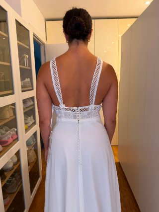 Vestido de Novia, blanco roto, Talla M-38