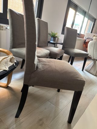 Juego de 4 sillas de comedor grises