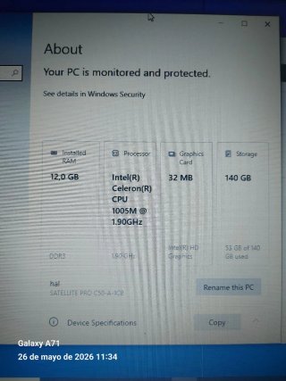 Toshiba Satellite Pro C50,12 GB,SSD 150
