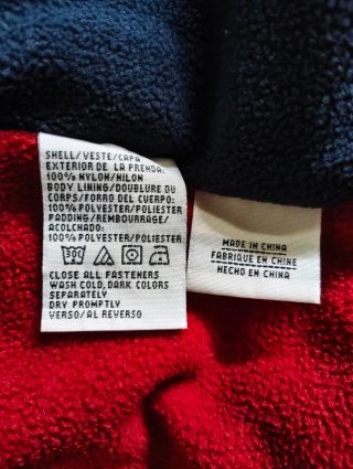 Tommy Hilfiger Denim Puffer Vest Red size M Fleece