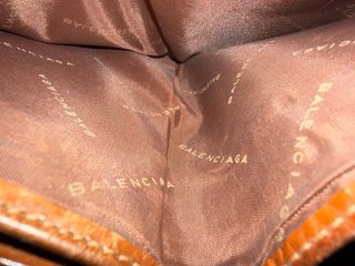 Cartera Balenciaga Piel Marrón Vintage