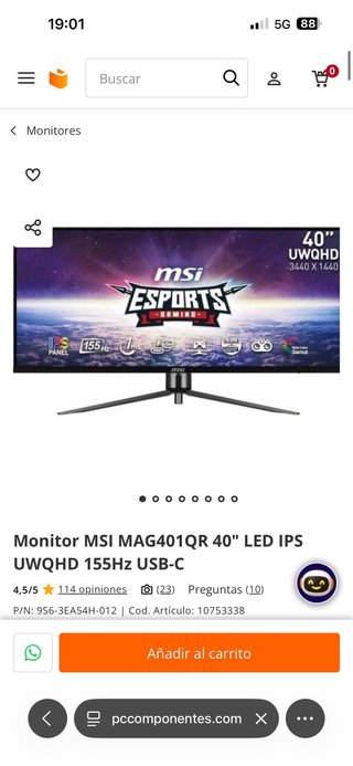 Monitor MSI MAG401QR