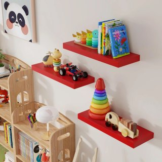Estanterías Pared Rojas Lacadas IKEA