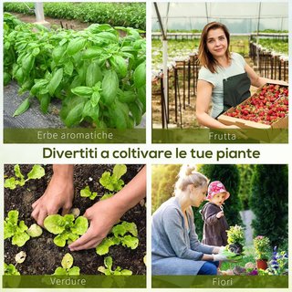 Invernadero de Jardín en Túnel 8X3X2 M con Puerta Enrollable, Invernadero para Huerto en Cúpula con 12 Ventanas, Cubierta de PE y Estructura de Acero, Verde