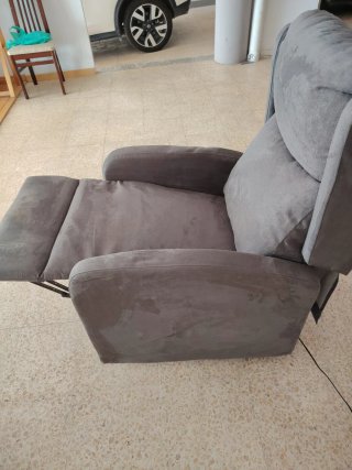 Sillón reclinable eléctrico gris