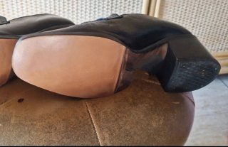 Zapatos negros tacón bajo Zamora mujer