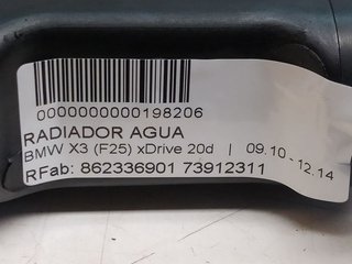 RADIADOR AGUA BMW X3 (F25) xDrive 20d
