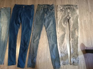 6 Vaqueros Pitillo Mujer T.8/34/36/XS Bershka 15€