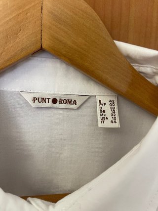 Camisa Blanca Punto Roma Talla 42