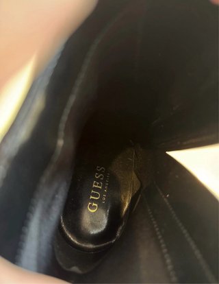 Botines Guess Tacón Alto Negros