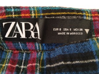 Falda ZARA cuadros talla S