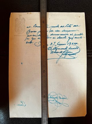 Lote 5 documentos Falange Guerra civil  Asturias
