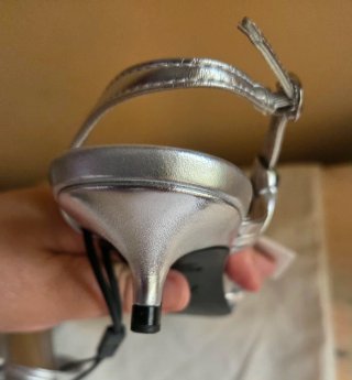 Sandalias Zara Kitten Plateadas