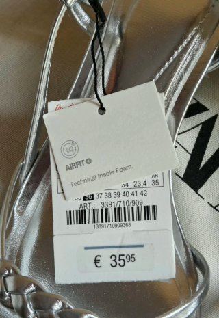 Sandalias Zara Kitten Plateadas