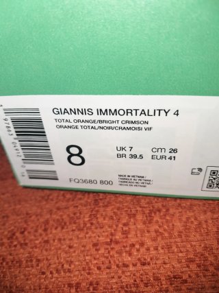 Nike Giannis Immortality 4 Naranja/BRIGHT Crimson
