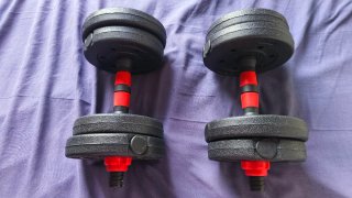 Mancuernas ajustables con discos y barra