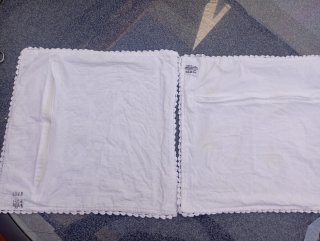 Cojines Crochet Blancos Algodón Set 2