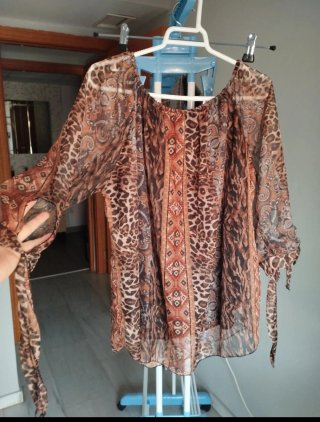 Lote Blusa Animal Print y Top Mostaza