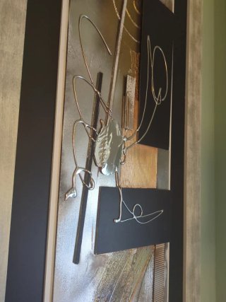 Cuadro Decorativo Moderno Metal Madera