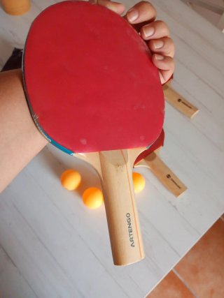 3 Palas Ping Pong, 5 Bolas y Bolsa