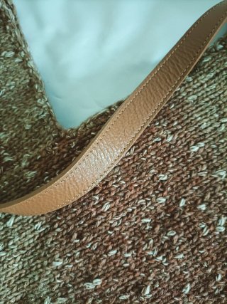 Borsa a spalla fatta a mano in lana mélange