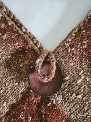 Borsa a spalla fatta a mano in lana mélange