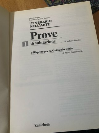 Itinerario nell'arte. Prove di valutazione 1 e Ris