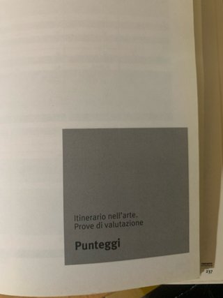 Itinerario nell'arte. Prove di valutazione 1 e Ris