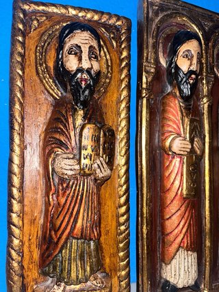 Escultura Pared Religiosa Moisés y Evangelistas