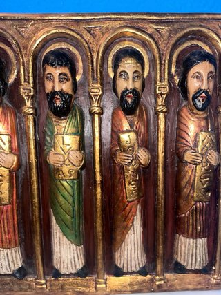 Escultura Pared Religiosa Moisés y Evangelistas