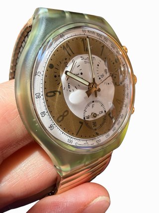 Swatch Chrono Golden Globe SCG100 SCG101 1994