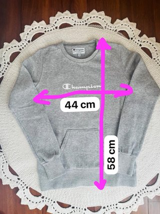 Sudadera Champion gris bolsillo frontal Talla S