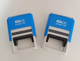 2 porta sellos automáticos.