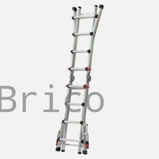 Escalera Telescópica Aluminio 3+3 Peldaños Teleflex