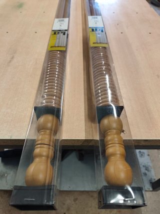 Kit para colgar cortinas madera