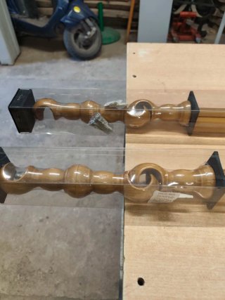 Kit para colgar cortinas madera