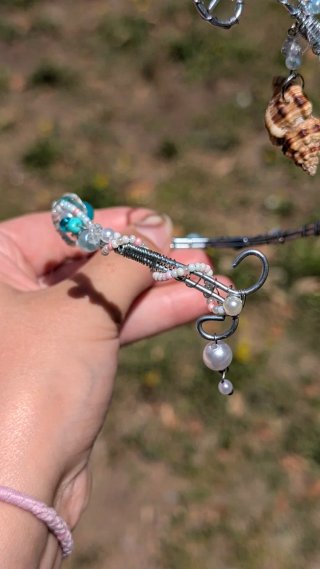 Brazalete marino perlas caracola