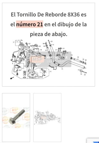 Tornillos Honda Deauville (4 unidades) Originales