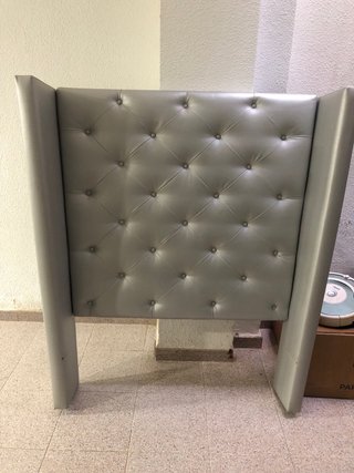 Cabecero Cama Tapizado Gris 110cm