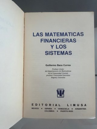 Las matemáticas financieras y los sistemas