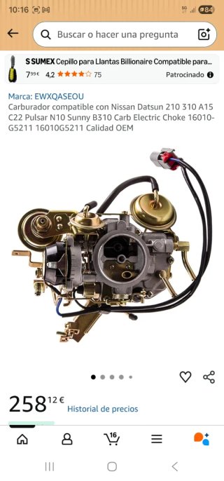 Carburador Nissan Datsun
