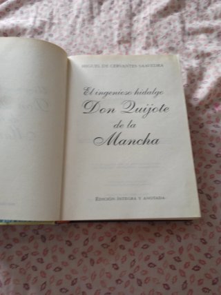Libro don quijote de la mancha Miguel Cervantes