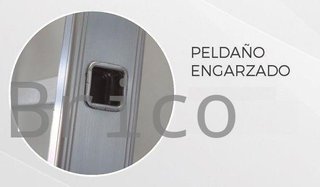 Escalera Aluminio 2x13 - 3,5+3,5 M - 66x25mm