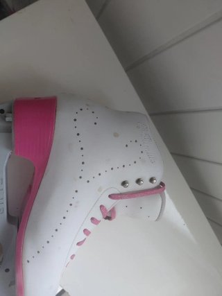 Patines blancos y rosas talla 39