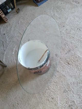 Cristal mesa jardín 64 cm 10 €