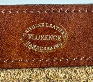 Portamonete vintage pelle marrone fibbie oro